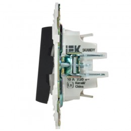 Выключатель 2-кл. SKANDY 10А SK-V04Bl черн. IEK SK-V20-0-10-K02