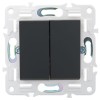 Выключатель проходной 2-кл. SKANDY 10А SK-V05G графит IEK SK-V22-0-10-K53