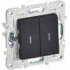 Выключатель проходной 2-кл. SKANDY 10А SK-V10G с индикацией графит IEK SK-V22-1-10-K53