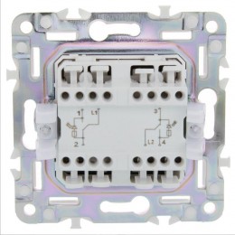 Выключатель проходной 2-кл. SKANDY 10А SK-V10G с индикацией графит IEK SK-V22-1-10-K53