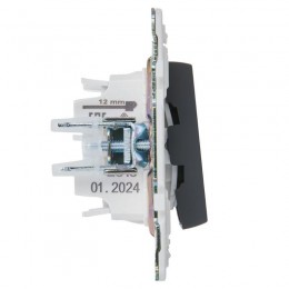 Выключатель проходной 2-кл. SKANDY 10А SK-V10G с индикацией графит IEK SK-V22-1-10-K53