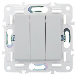 Выключатель 3-кл. SKANDY 10А SK-V11W арктич. бел. IEK SK-V30-0-10-K01