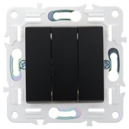 Выключатель 3-кл. SKANDY 10А SK-V11Bl черн. IEK SK-V30-0-10-K02