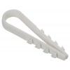 Дюбель-хомут 5х10мм для круглого кабеля нейлон бел. (уп.100шт) GENERICA UDH13-05-10-100-K01-G
