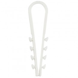 Дюбель-хомут 5х10мм для круглого кабеля нейлон бел. (уп.100шт) GENERICA UDH13-05-10-100-K01-G