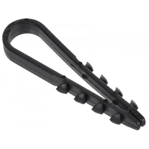 Дюбель-хомут 5х10мм для круглого кабеля нейлон черн. (уп.100шт) GENERICA UDH13-05-10-100-K02-G