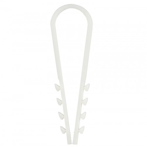 Дюбель-хомут 11х18мм для круглого кабеля нейлон бел. (уп.100шт) GENERICA UDH13-11-18-100-K01-G