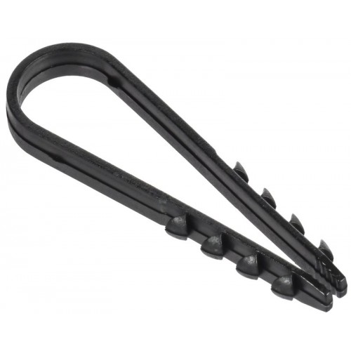 Дюбель-хомут 11х18мм для круглого кабеля нейлон черн. (уп.100шт) GENERICA UDH13-11-18-100-K02-G