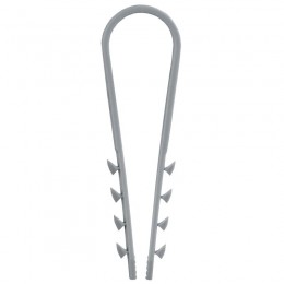 Дюбель-хомут 11х18мм для круглого кабеля нейлон сер. (уп.100шт) GENERICA UDH13-11-18-100-K03-G