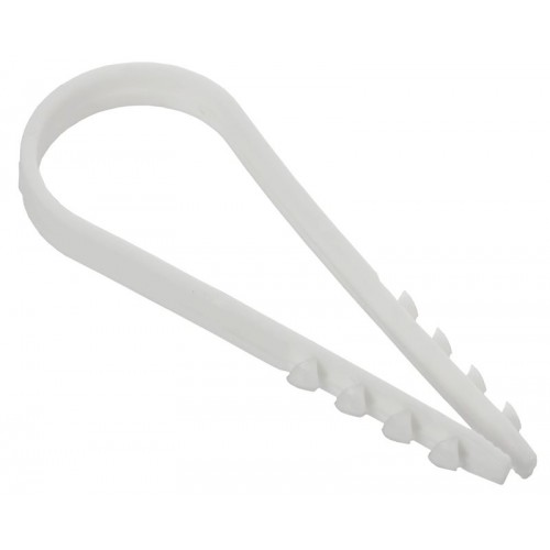 Дюбель-хомут 19х25мм для круглого кабеля нейлон бел. (уп.100шт) GENERICA UDH13-19-25-100-K01-G