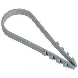 Дюбель-хомут 19х25мм для круглого кабеля нейлон сер. (уп.100шт) GENERICA UDH13-19-25-100-K03-G