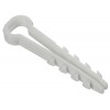 Дюбель-хомут 8х5мм для плоского кабеля нейлон бел. (уп.100шт) GENERICA UDH14-08-05-100-K01-G
