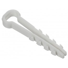 Дюбель-хомут 8х5мм для плоского кабеля нейлон бел. (уп.100шт) GENERICA UDH14-08-05-100-K01-G