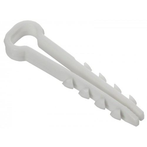 Дюбель-хомут 8х5мм для плоского кабеля нейлон бел. (уп.100шт) GENERICA UDH14-08-05-100-K01-G