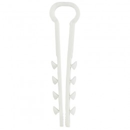 Дюбель-хомут 8х5мм для плоского кабеля нейлон бел. (уп.100шт) GENERICA UDH14-08-05-100-K01-G