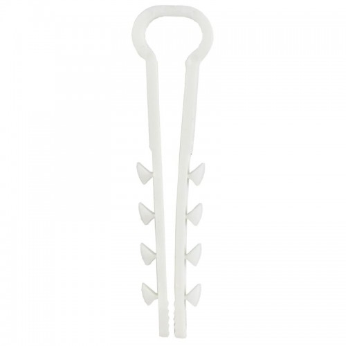 Дюбель-хомут 8х5мм для плоского кабеля нейлон бел. (уп.100шт) GENERICA UDH14-08-05-100-K01-G