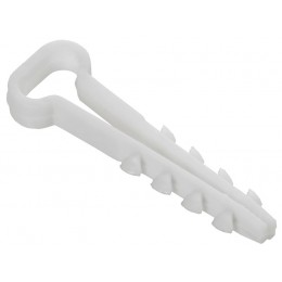 Дюбель-хомут 10х5мм для плоского кабеля нейлон бел. (уп.100шт) GENERICA UDH14-10-05-100-K01-G