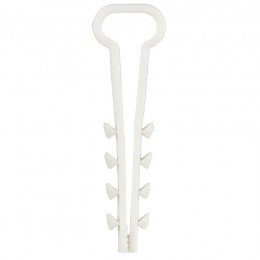 Дюбель-хомут 10х5мм для плоского кабеля нейлон бел. (уп.100шт) GENERICA UDH14-10-05-100-K01-G