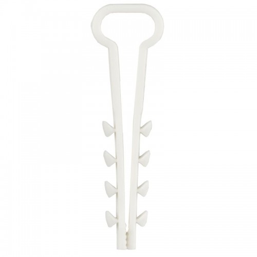 Дюбель-хомут 10х5мм для плоского кабеля нейлон бел. (уп.100шт) GENERICA UDH14-10-05-100-K01-G