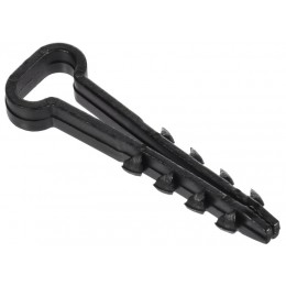 Дюбель-хомут 10х5мм для плоского кабеля нейлон черн. (уп.100шт) GENERICA UDH14-10-05-100-K02-G