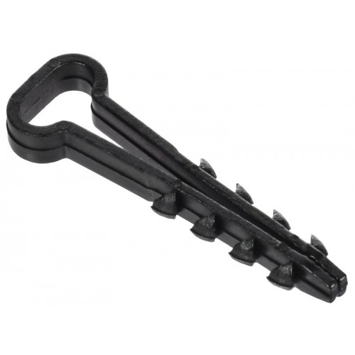 Дюбель-хомут 10х5мм для плоского кабеля нейлон черн. (уп.100шт) GENERICA UDH14-10-05-100-K02-G