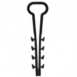 Дюбель-хомут 10х5мм для плоского кабеля нейлон черн. (уп.100шт) GENERICA UDH14-10-05-100-K02-G