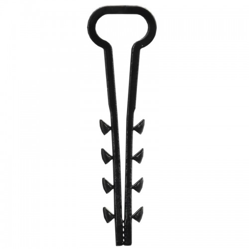 Дюбель-хомут 10х5мм для плоского кабеля нейлон черн. (уп.100шт) GENERICA UDH14-10-05-100-K02-G