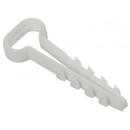 Дюбель-хомут 12х6мм для плоского кабеля нейлон бел. (уп.100шт) GENERICA UDH14-12-05-100-K01-G