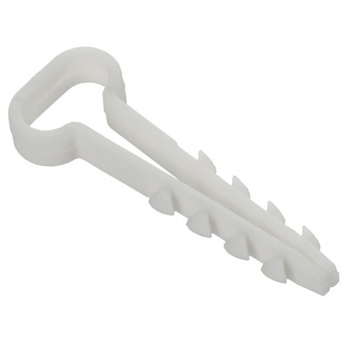 Дюбель-хомут 12х6мм для плоского кабеля нейлон бел. (уп.100шт) GENERICA UDH14-12-05-100-K01-G