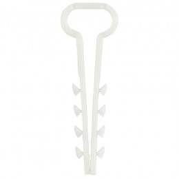 Дюбель-хомут 12х6мм для плоского кабеля нейлон бел. (уп.100шт) GENERICA UDH14-12-05-100-K01-G