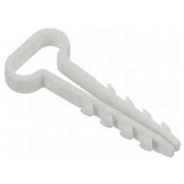 Дюбель-хомут 14х6мм для плоского кабеля нейлон бел. (уп.100шт) GENERICA UDH14-14-06-100-K01-G