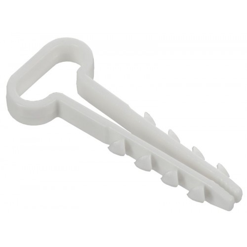 Дюбель-хомут 14х6мм для плоского кабеля нейлон бел. (уп.100шт) GENERICA UDH14-14-06-100-K01-G