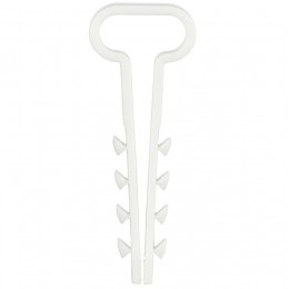 Дюбель-хомут 14х6мм для плоского кабеля нейлон бел. (уп.100шт) GENERICA UDH14-14-06-100-K01-G