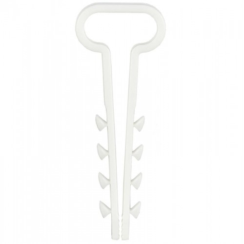 Дюбель-хомут 14х6мм для плоского кабеля нейлон бел. (уп.100шт) GENERICA UDH14-14-06-100-K01-G