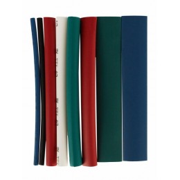 Набор трубок термоусадочных тонкостен. ТТУ 2/1; 4/2; 6/3; 8/4 (З; С; К; Ч) 20х8см разноцвет. IEK UDRS-D2-D8-10-3