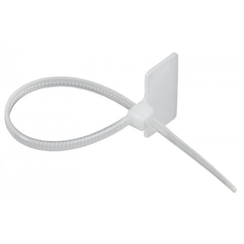 Хомут 2.5х100мм P6.6 маркерный бел. (уп.100шт) IEK UHH14-D025-100-100-K01