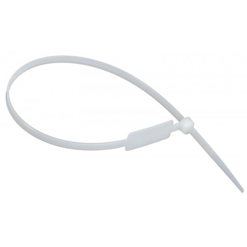 Хомут 4.8х300мм P6.6 маркерный бел. (уп.100шт) IEK UHH14-D048-300-100-K01