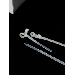 Хомут кабельный 3.5х100 нейл. бел. с отвер. для креп. ХОК (уп.100шт) IEK UHH40-4-100-100