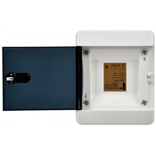 Корпус ЩРН-П-4 UNION Compact IP41 черн. прозр. дверь пластик. IEK UIC-KP12-N-04-41-K01