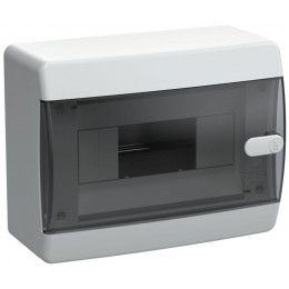 Корпус ЩРН-П-8 UNION Compact IP41 черн. прозр. дверь пластик. IEK UIC-KP12-N-08-41-K01