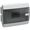 Корпус ЩРВ-П-8 UNION Compact IP41 черн. прозр. дверь пластик. IEK UIC-KP12-V-08-41-K01