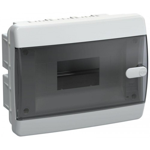 Корпус ЩРВ-П-8 UNION Compact IP41 черн. прозр. дверь пластик. IEK UIC-KP12-V-08-41-K01