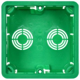 Коробка распаячная СП 92х92х45 КМ41021 для полых стен (с саморезами метал. лапки. с крышкой) IEK UKG11-092-092-040-M