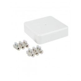 Коробка распаячная ОП 75х75х20 IP40 КМ41212-01 (6 клем. 6кв.мм) бел. IEK UKO10-075-075-020-K01