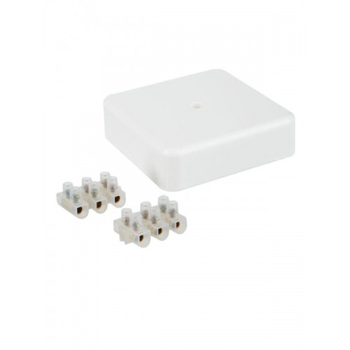 Коробка распаячная ОП 75х75х20 IP40 КМ41212-01 (6 клем. 6кв.мм) бел. IEK UKO10-075-075-020-K01