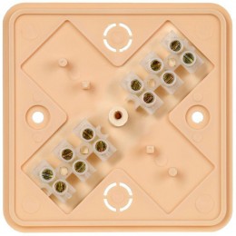 Коробка распаячная ОП 75х75х28 IP20 КМ41216-04 (6 клем. 6кв.мм) сосна IEK UKO10-075-075-028-K34