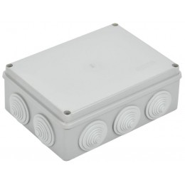 Коробка распаячная ОП 190х140х70 IP55 КМ41244 RAL7035 (10 гермовводов) IEK UKO11-190-140-070-K41-55