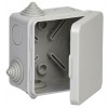 Коробка распаячная ОП 80х80х50 IP54 КМ41238 откид. крышка 7 вводов (7035) IEK UKO31-080-080-050-K03-54