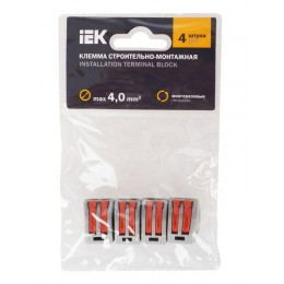 Клемма строительно-монтажная СМК 222-412 (уп.4шт) IEK UKZ-004-412