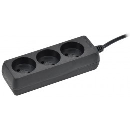 Удлинитель 3х3м без заземл. 10А IP20 У3 250В ПВС 2х0.75 черн. IEK WYP10-06-03-03-K02